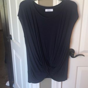 Knotted Navy Tee from Anthropologie L